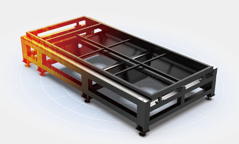 Cama de máquina industrial